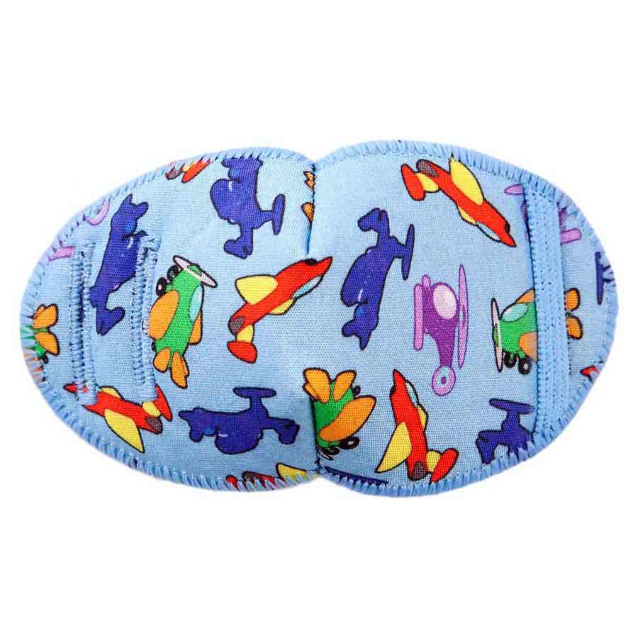 Airplanes soft reusable fabric eye patch for children with glasses