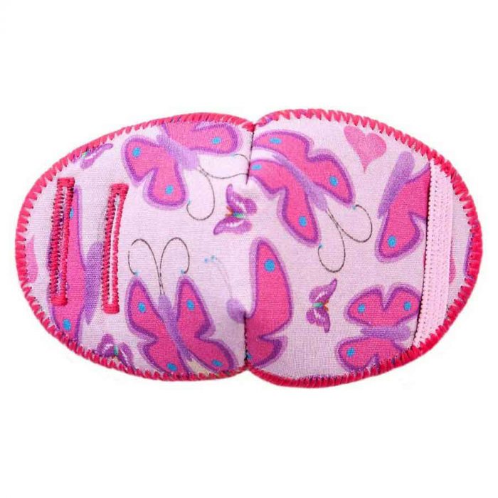 Butterfly Hearts soft reusable fabric eye patch for children with glasses