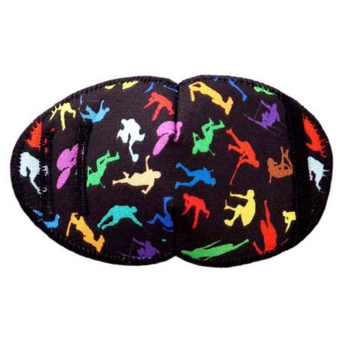 Colourful Sports soft reusable fabric eye patch for children with glasses