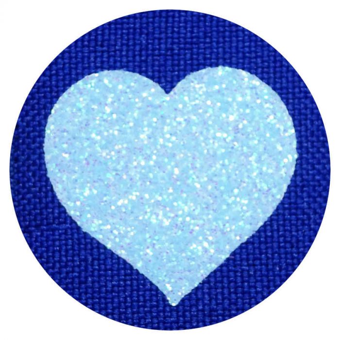Glitter Hearts on Blue eye patch for glasses