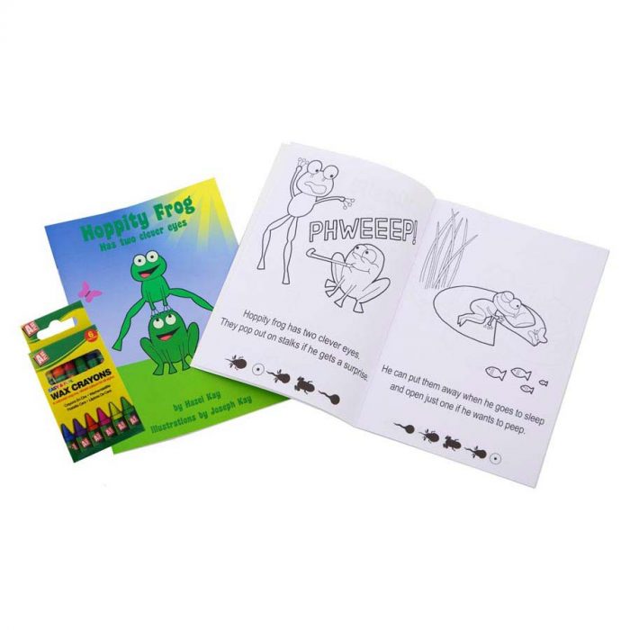 Hoppity Frog Amblyopia Book with Crayons