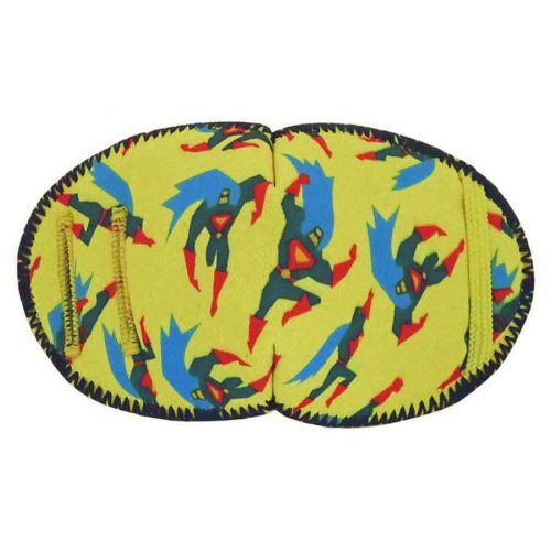 Superhero soft reusable fabric eye patch for children with glasses