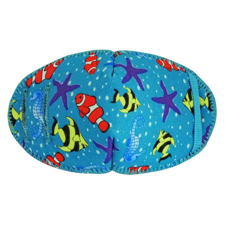 Under the Sea soft reusable fabric eye patch for children with glasses