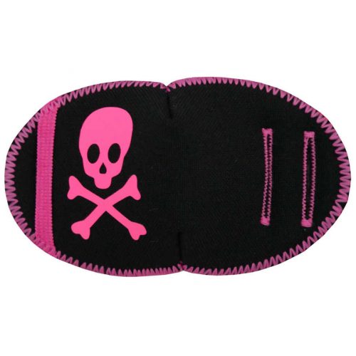 Neon Pink Pirate Fun Patch soft reusable fabric eye patch for children with glasses