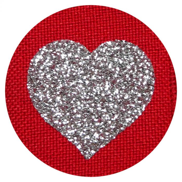 Glitter Hearts on Red eye patch for glasses
