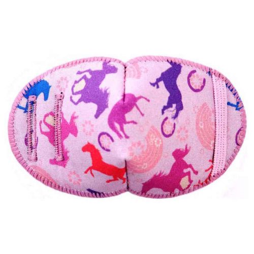 Pony Rides soft reusable fabric eye patch for children with glasses