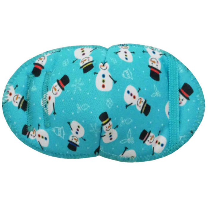 Christmas Snowmen soft reusable fabric eye patch for children with glasses